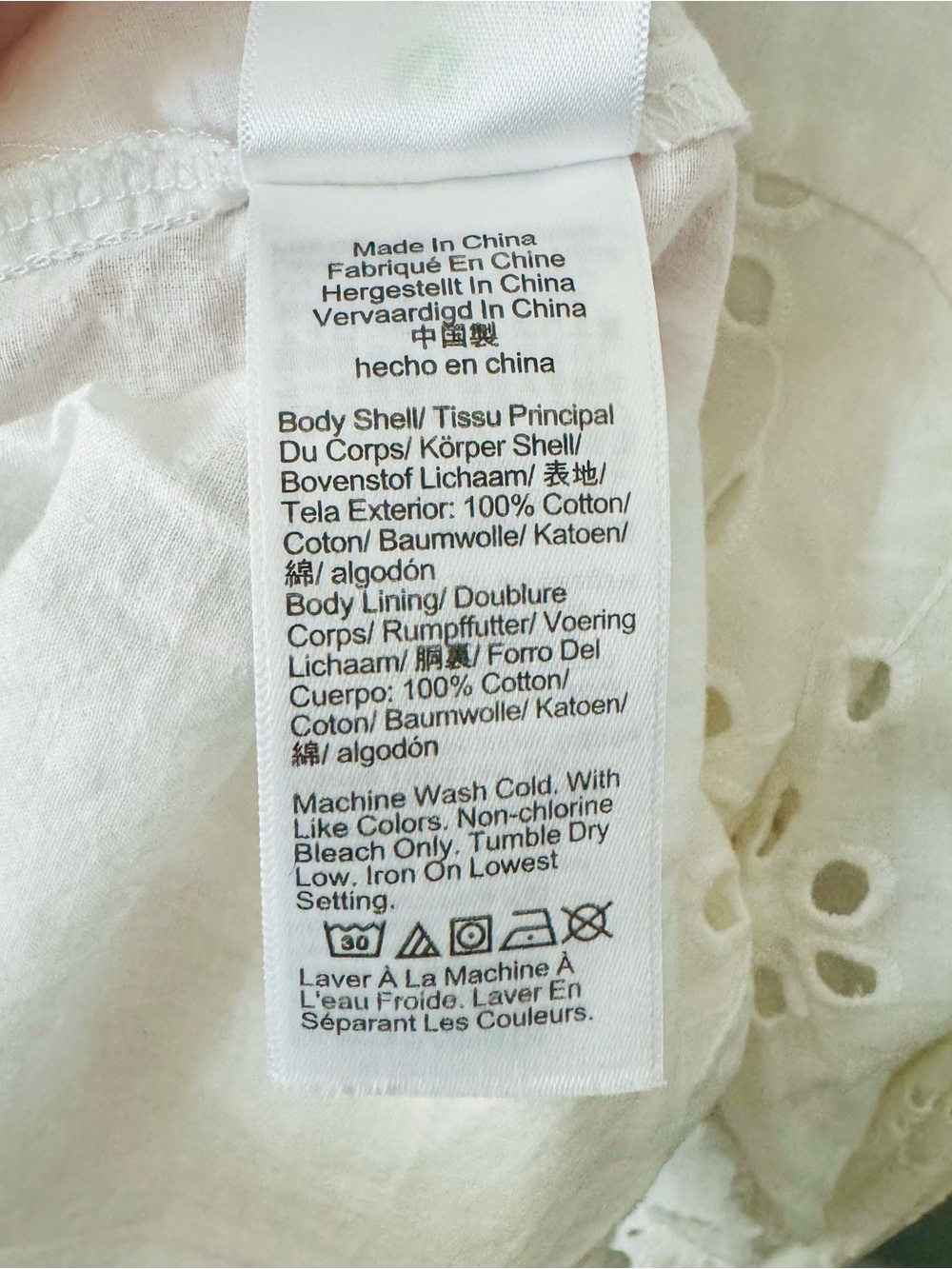 J. Crew White Eyelet Peasant Blouse - Picture 7 of 7